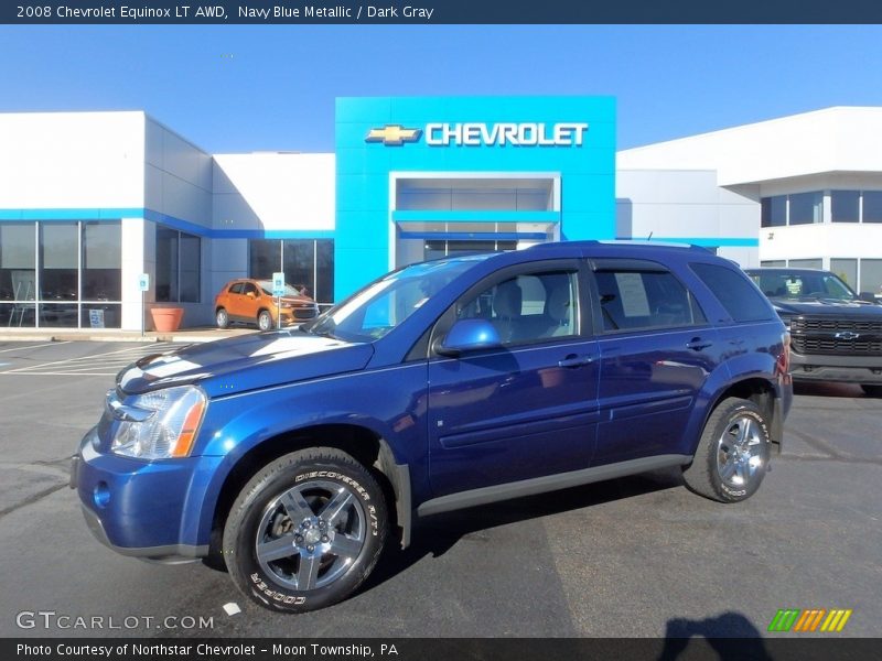 Navy Blue Metallic / Dark Gray 2008 Chevrolet Equinox LT AWD