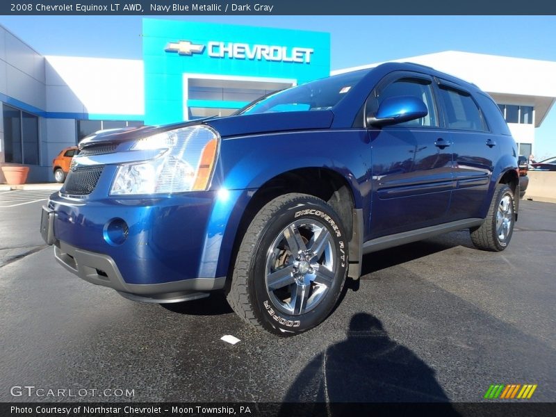Navy Blue Metallic / Dark Gray 2008 Chevrolet Equinox LT AWD