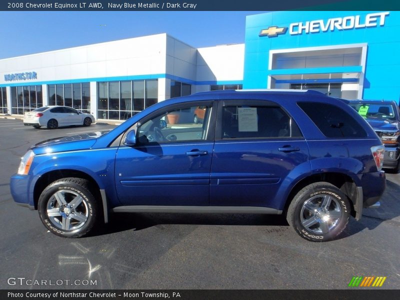Navy Blue Metallic / Dark Gray 2008 Chevrolet Equinox LT AWD