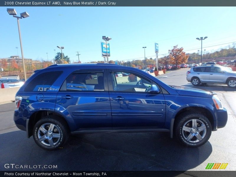 Navy Blue Metallic / Dark Gray 2008 Chevrolet Equinox LT AWD