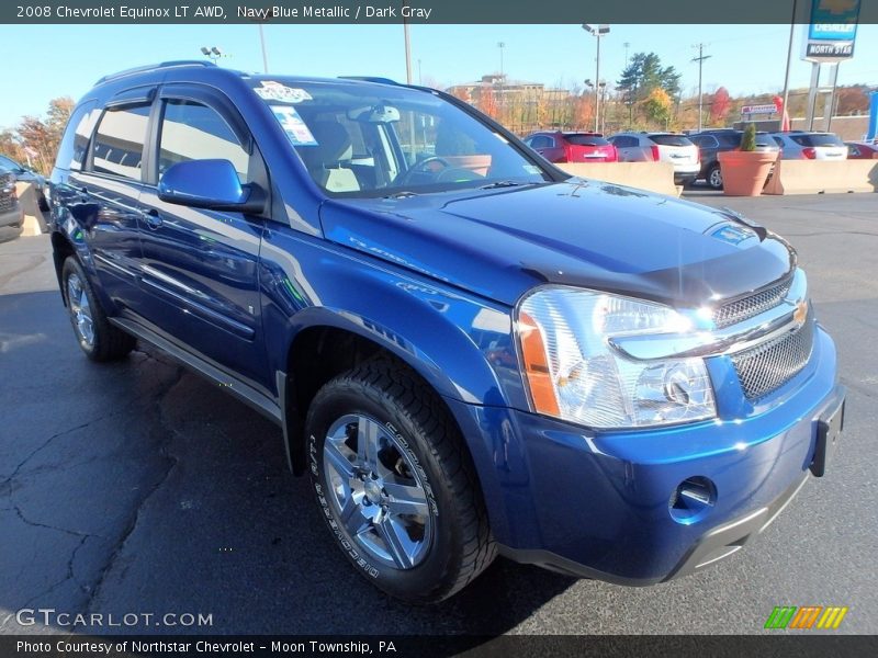 Navy Blue Metallic / Dark Gray 2008 Chevrolet Equinox LT AWD