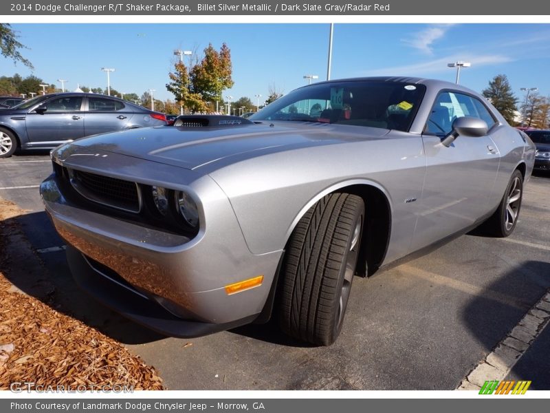 Billet Silver Metallic / Dark Slate Gray/Radar Red 2014 Dodge Challenger R/T Shaker Package