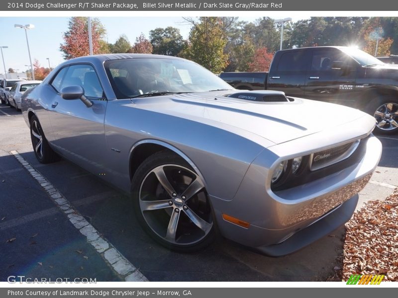Billet Silver Metallic / Dark Slate Gray/Radar Red 2014 Dodge Challenger R/T Shaker Package