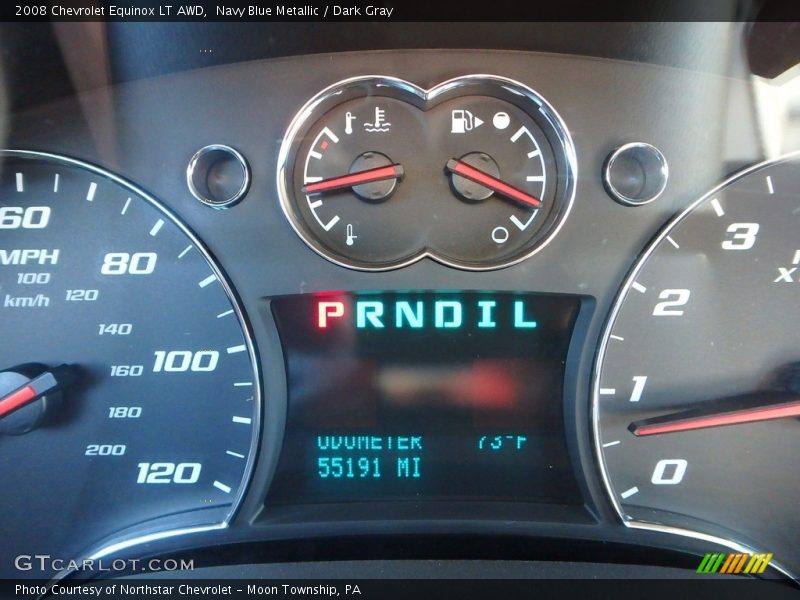 Navy Blue Metallic / Dark Gray 2008 Chevrolet Equinox LT AWD