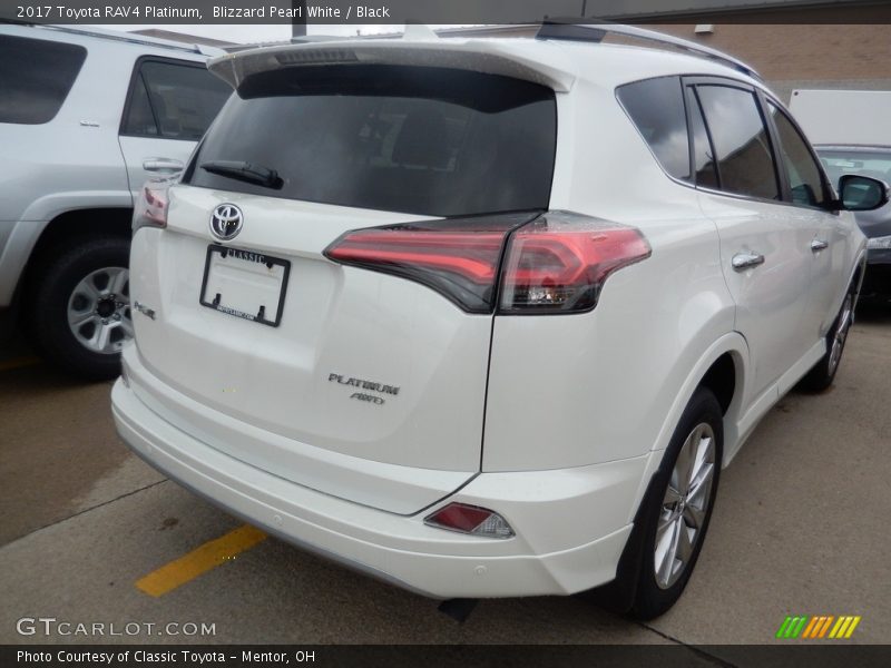 Blizzard Pearl White / Black 2017 Toyota RAV4 Platinum