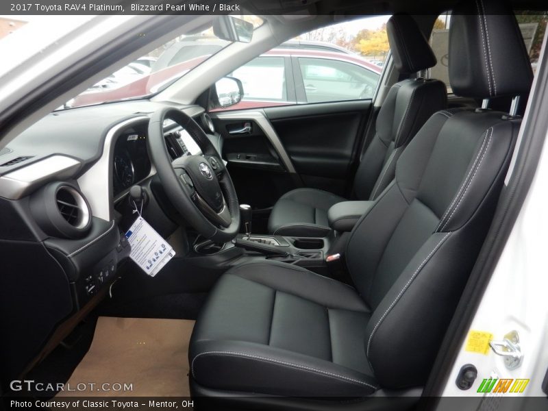 Blizzard Pearl White / Black 2017 Toyota RAV4 Platinum