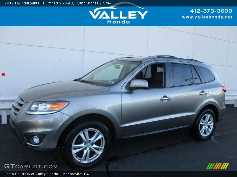 Cabo Bronze / Gray 2012 Hyundai Santa Fe Limited V6 AWD