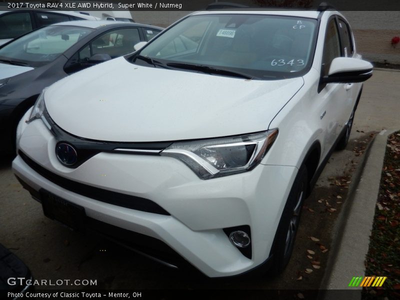 Super White / Nutmeg 2017 Toyota RAV4 XLE AWD Hybrid