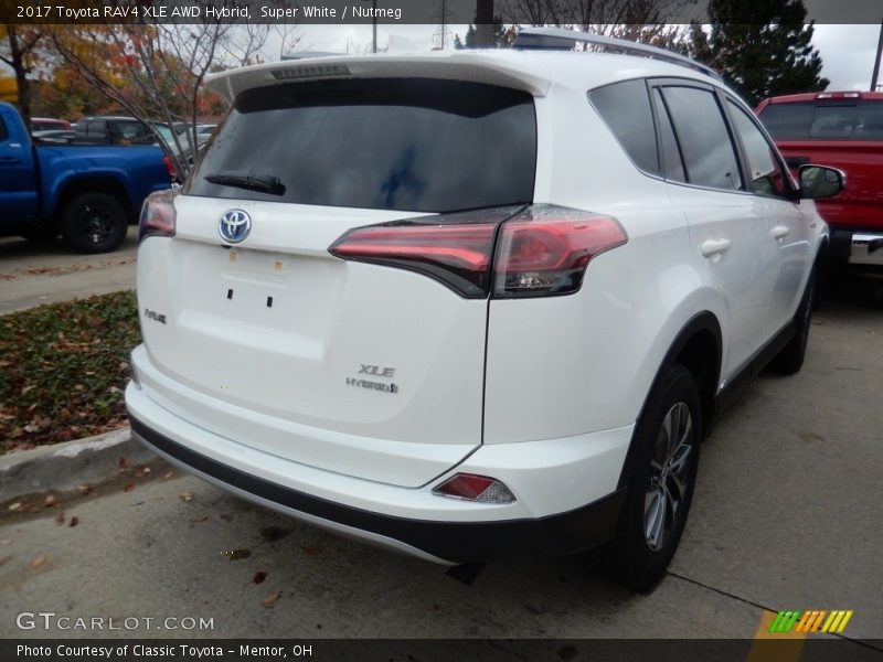 Super White / Nutmeg 2017 Toyota RAV4 XLE AWD Hybrid