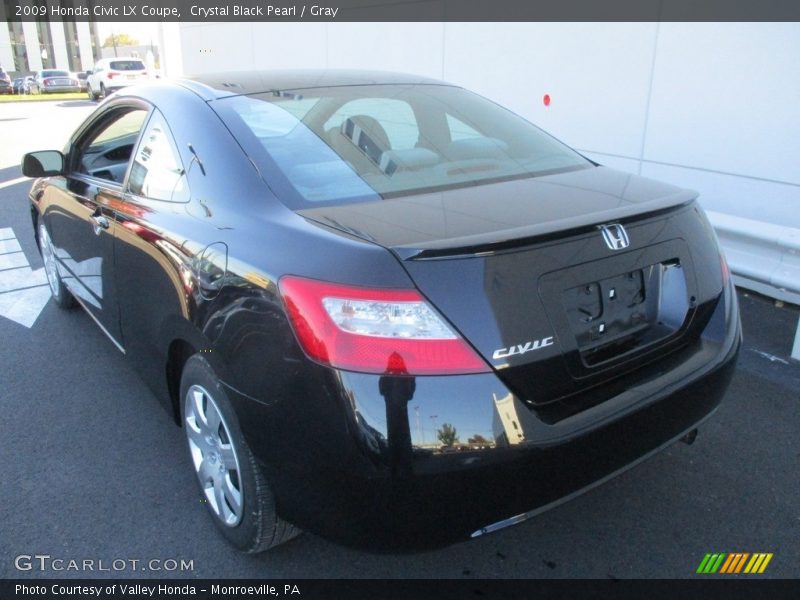 Crystal Black Pearl / Gray 2009 Honda Civic LX Coupe