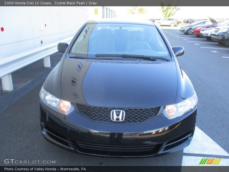 Crystal Black Pearl / Gray 2009 Honda Civic LX Coupe