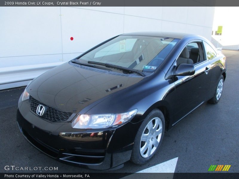 Crystal Black Pearl / Gray 2009 Honda Civic LX Coupe