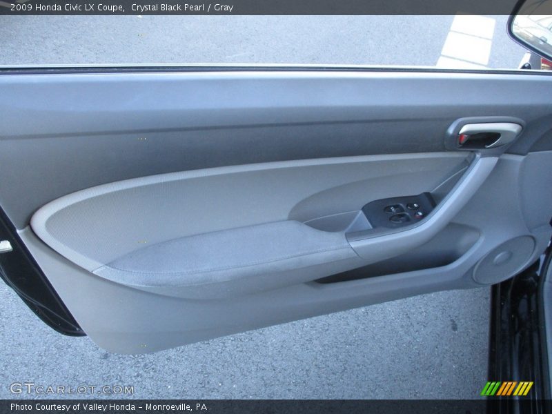 Crystal Black Pearl / Gray 2009 Honda Civic LX Coupe