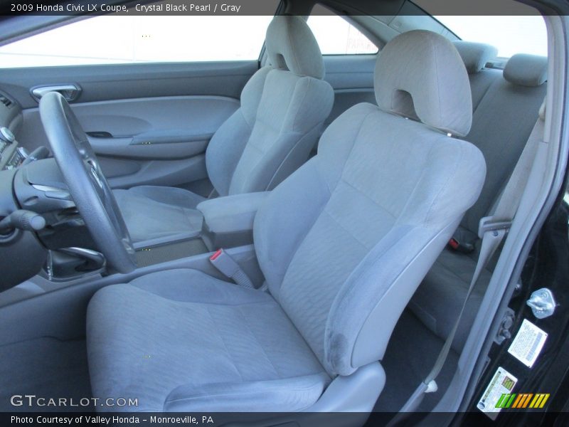 Crystal Black Pearl / Gray 2009 Honda Civic LX Coupe