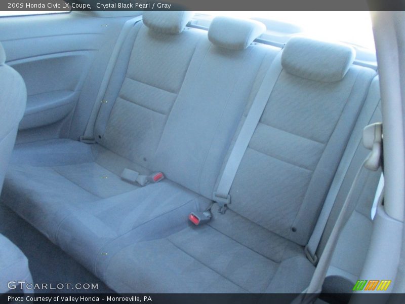 Crystal Black Pearl / Gray 2009 Honda Civic LX Coupe
