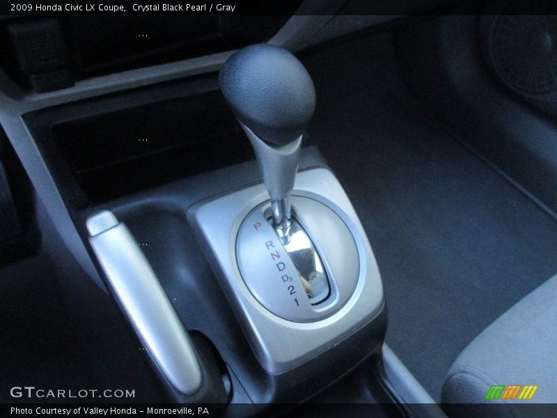 Crystal Black Pearl / Gray 2009 Honda Civic LX Coupe