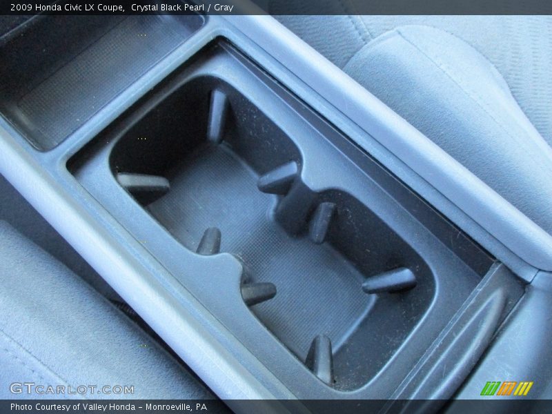 Crystal Black Pearl / Gray 2009 Honda Civic LX Coupe