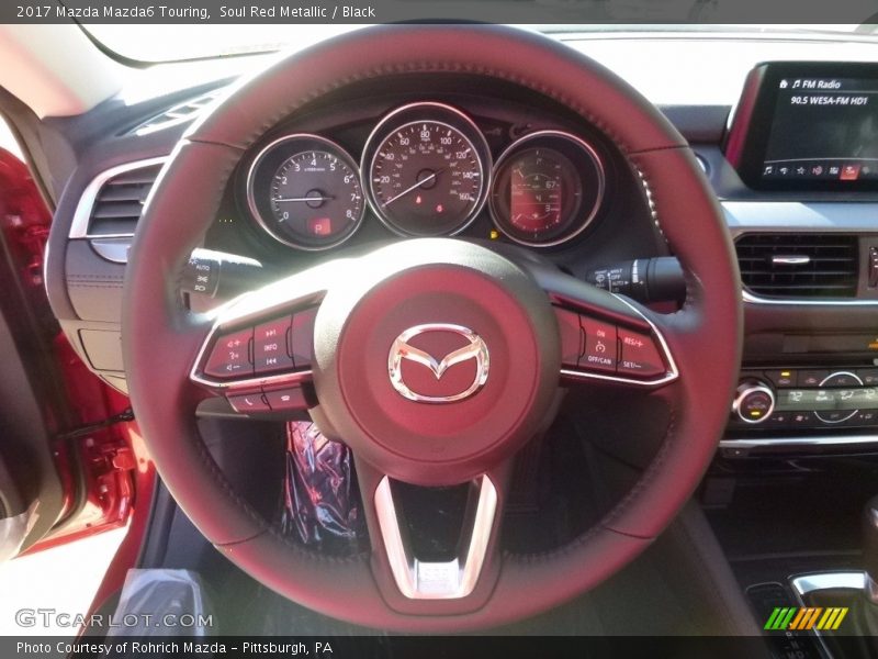 Soul Red Metallic / Black 2017 Mazda Mazda6 Touring