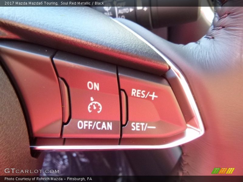 Soul Red Metallic / Black 2017 Mazda Mazda6 Touring