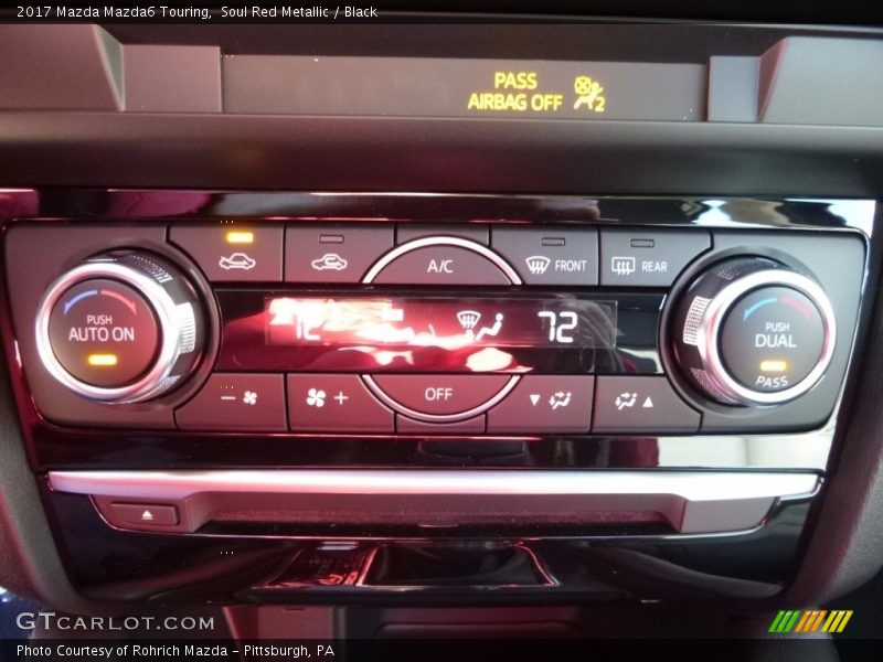 Soul Red Metallic / Black 2017 Mazda Mazda6 Touring