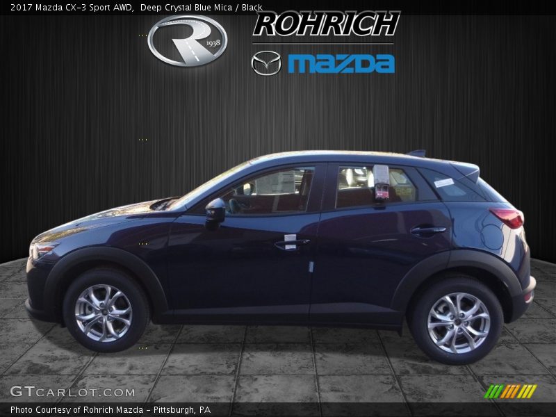 Deep Crystal Blue Mica / Black 2017 Mazda CX-3 Sport AWD