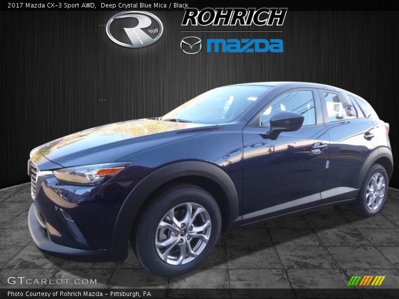 Deep Crystal Blue Mica / Black 2017 Mazda CX-3 Sport AWD