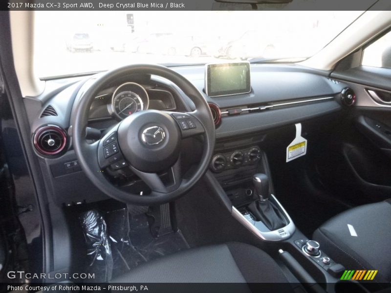 Deep Crystal Blue Mica / Black 2017 Mazda CX-3 Sport AWD