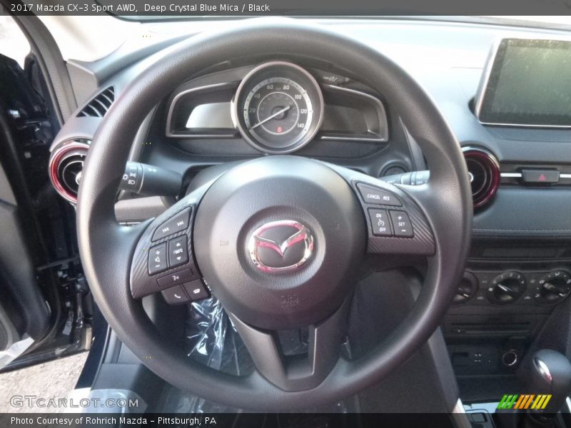 Deep Crystal Blue Mica / Black 2017 Mazda CX-3 Sport AWD
