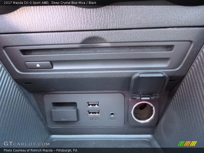 Deep Crystal Blue Mica / Black 2017 Mazda CX-3 Sport AWD