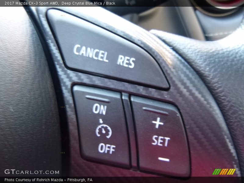 Deep Crystal Blue Mica / Black 2017 Mazda CX-3 Sport AWD