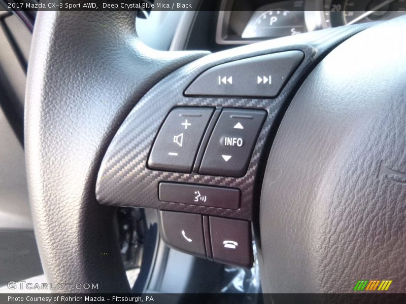 Deep Crystal Blue Mica / Black 2017 Mazda CX-3 Sport AWD