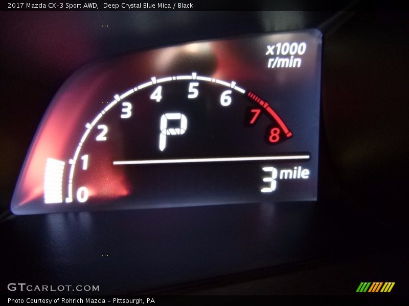 Deep Crystal Blue Mica / Black 2017 Mazda CX-3 Sport AWD