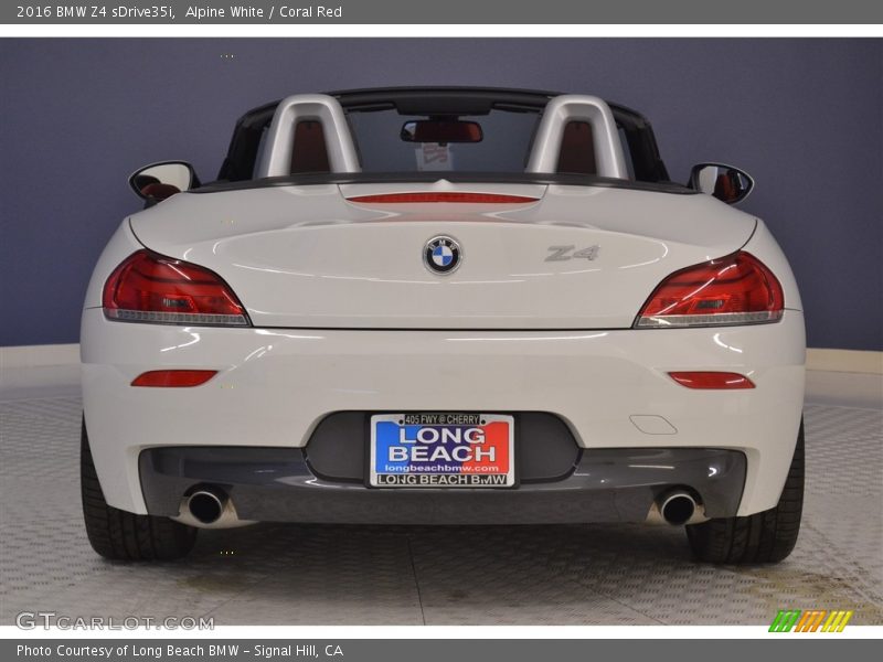 Alpine White / Coral Red 2016 BMW Z4 sDrive35i