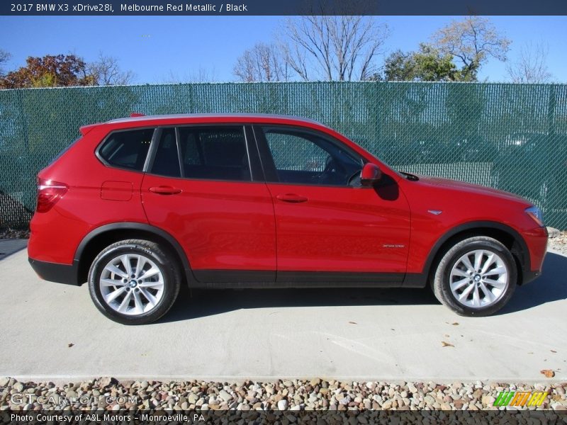 Melbourne Red Metallic / Black 2017 BMW X3 xDrive28i