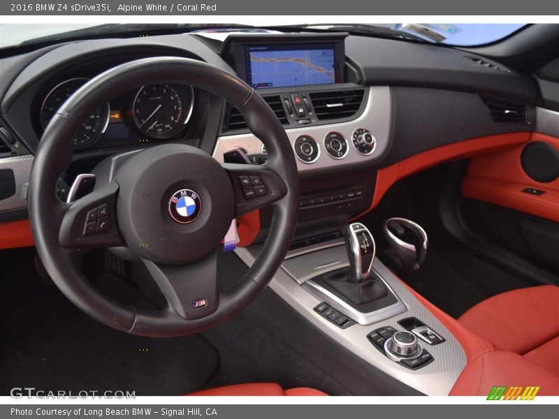 Alpine White / Coral Red 2016 BMW Z4 sDrive35i
