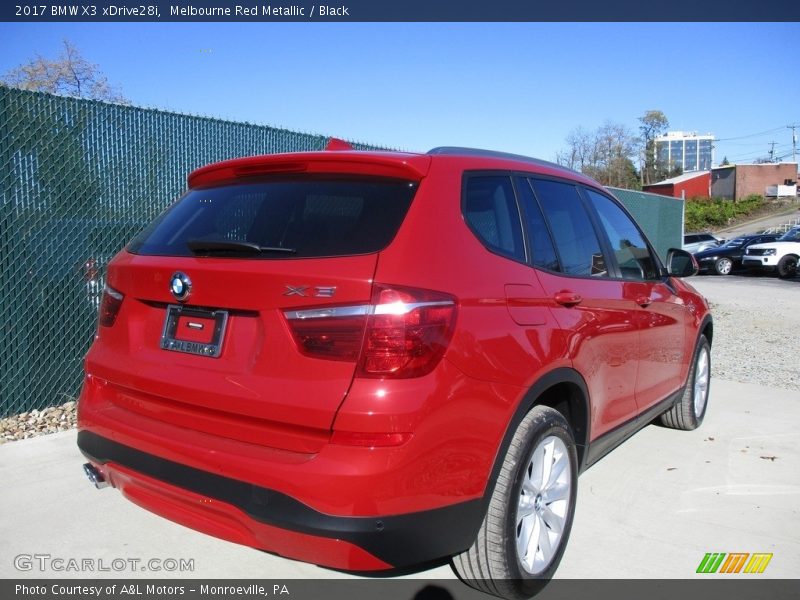 Melbourne Red Metallic / Black 2017 BMW X3 xDrive28i