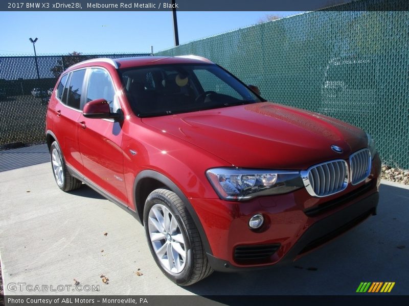 Melbourne Red Metallic / Black 2017 BMW X3 xDrive28i