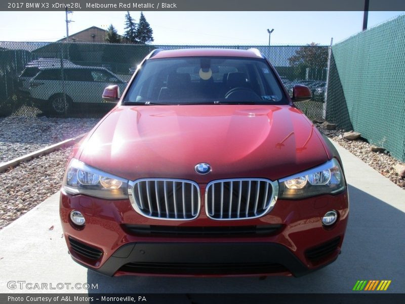 Melbourne Red Metallic / Black 2017 BMW X3 xDrive28i