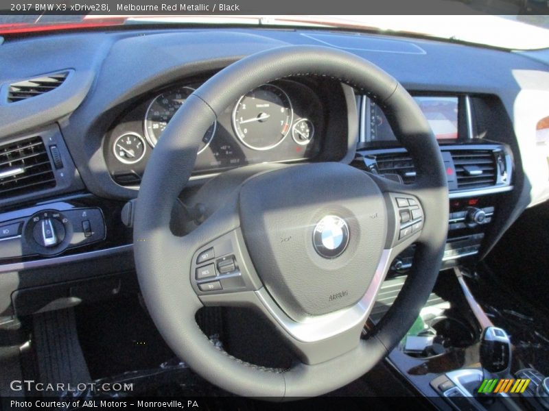Melbourne Red Metallic / Black 2017 BMW X3 xDrive28i