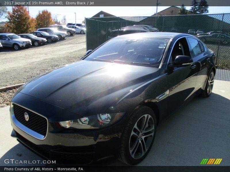 Ebony Black / Jet 2017 Jaguar XE 35t Premium AWD