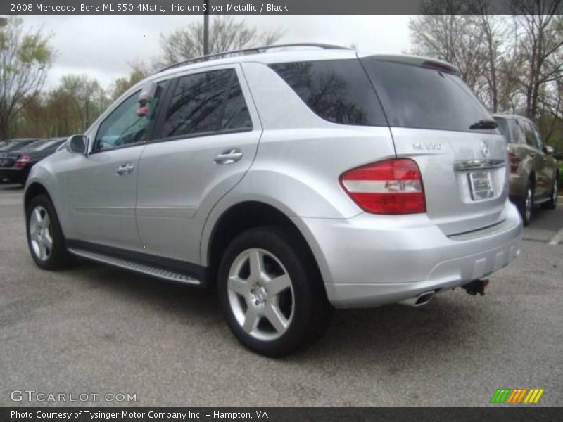 Iridium Silver Metallic / Black 2008 Mercedes-Benz ML 550 4Matic