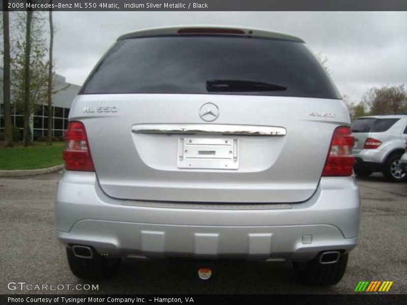 Iridium Silver Metallic / Black 2008 Mercedes-Benz ML 550 4Matic