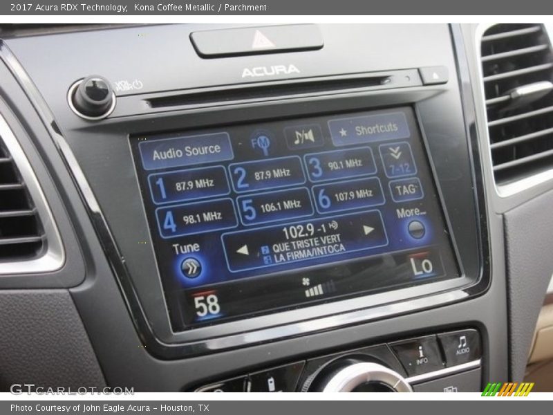 Kona Coffee Metallic / Parchment 2017 Acura RDX Technology