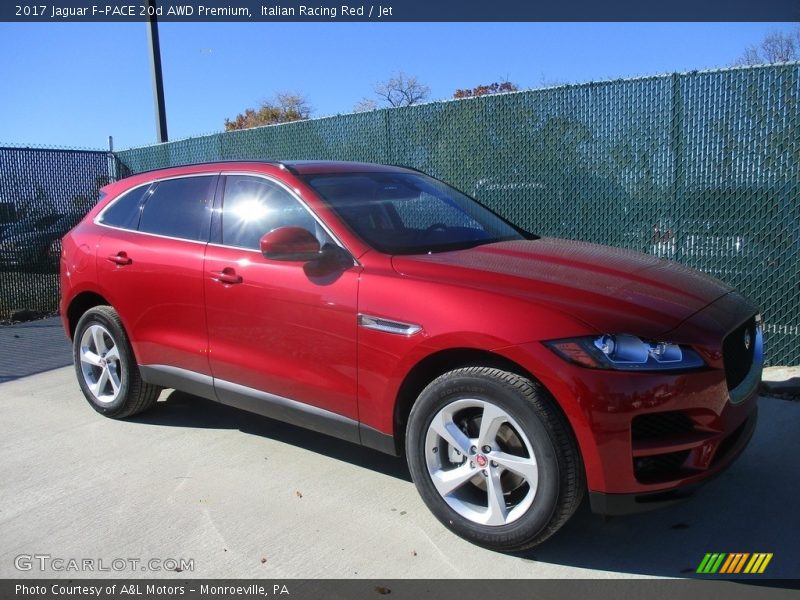 Italian Racing Red / Jet 2017 Jaguar F-PACE 20d AWD Premium