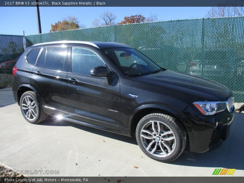 Black Sapphire Metallic / Black 2017 BMW X3 xDrive35i