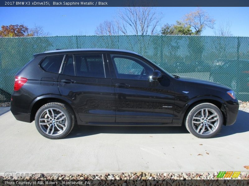 Black Sapphire Metallic / Black 2017 BMW X3 xDrive35i