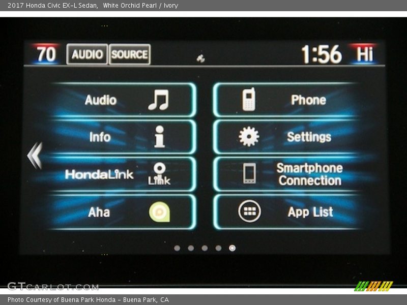 White Orchid Pearl / Ivory 2017 Honda Civic EX-L Sedan