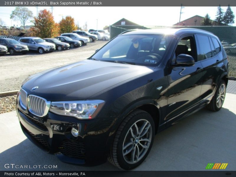 Black Sapphire Metallic / Black 2017 BMW X3 xDrive35i