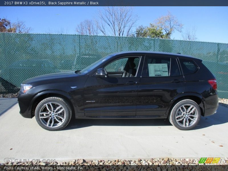 Black Sapphire Metallic / Black 2017 BMW X3 xDrive35i