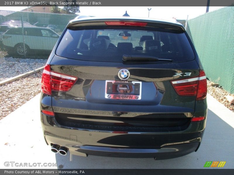 Black Sapphire Metallic / Black 2017 BMW X3 xDrive35i